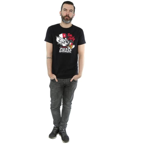 Tom And Jerry Mens Cat & Mouse Chase T-Shirt