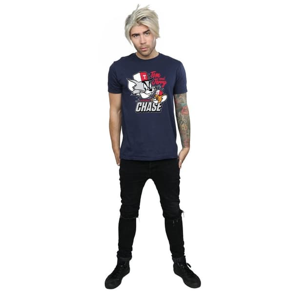 Tom And Jerry Chase T-shirt med katt och mus för herrar