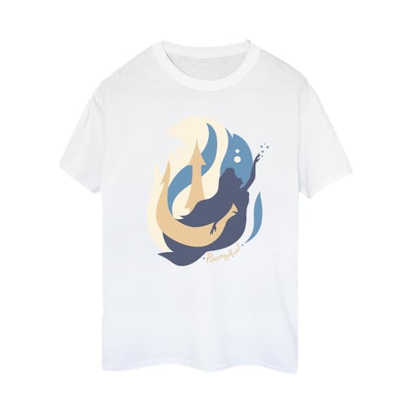 Disney Dam/Tjej Den lilla sjöjungfrun Colour Silhouettes Boyfriend T-shirt i bomull