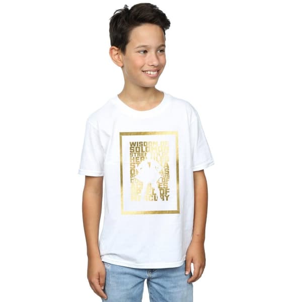 DC Comics T-shirt med guldtext från Shazam för pojkar