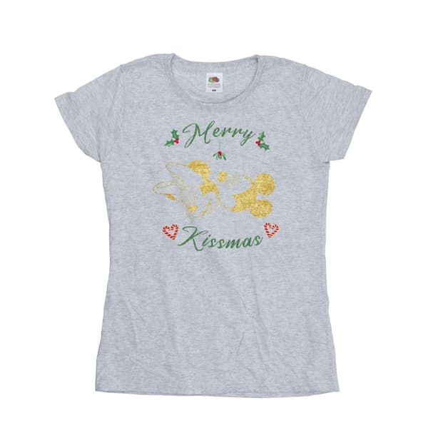 Disney Dam/Tjej Musse Pigg Merry Kissmas T-shirt i bomull
