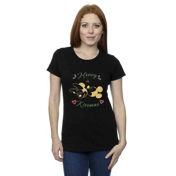 Disney Dam/Tjej Musse Pigg Merry Kissmas T-shirt i bomull