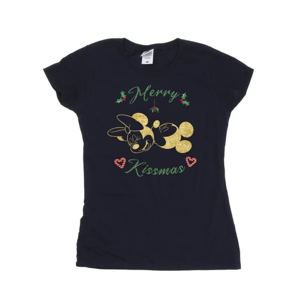 Disney Dam/Tjej Musse Pigg Merry Kissmas T-shirt i bomull