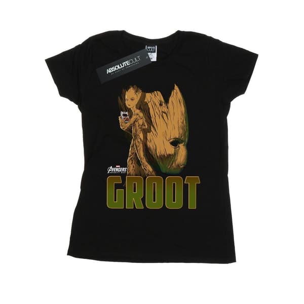 Marvel Womens/Ladies Avengers Infinity War Groot Character Cotton T-Shirt