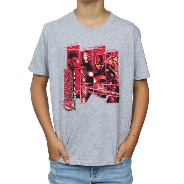 Marvel T-shirt med collage av Avengers-laget för pojkar