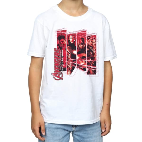 Marvel T-shirt med collage av Avengers-laget för pojkar