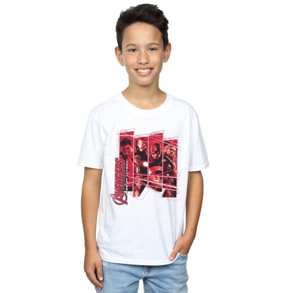 Marvel T-shirt med collage av Avengers-laget för pojkar