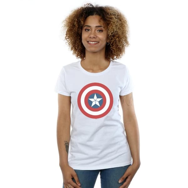 Marvel Womens/Ladies Captain America Civil War Shield Cotton T-Shirt