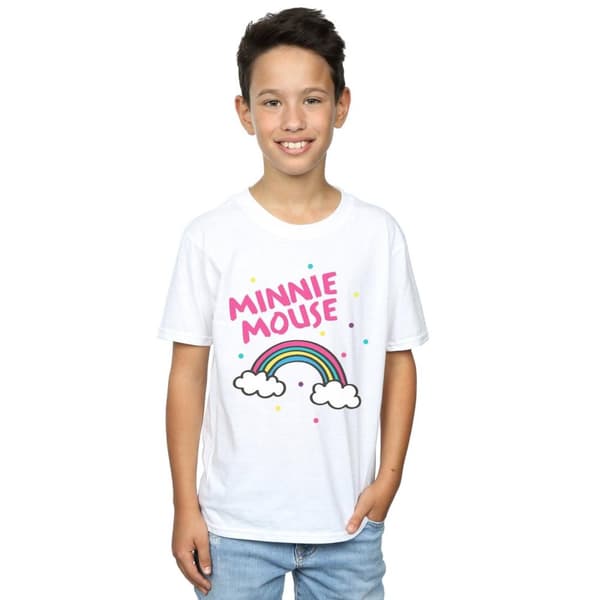 Disney Minnie Mouse - T-shirt med regnbågsfärgade prickar för pojkar