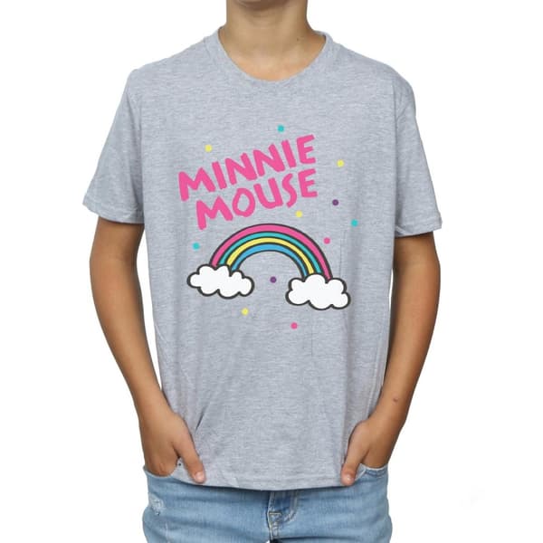 Disney Minnie Mouse - T-shirt med regnbågsfärgade prickar för pojkar