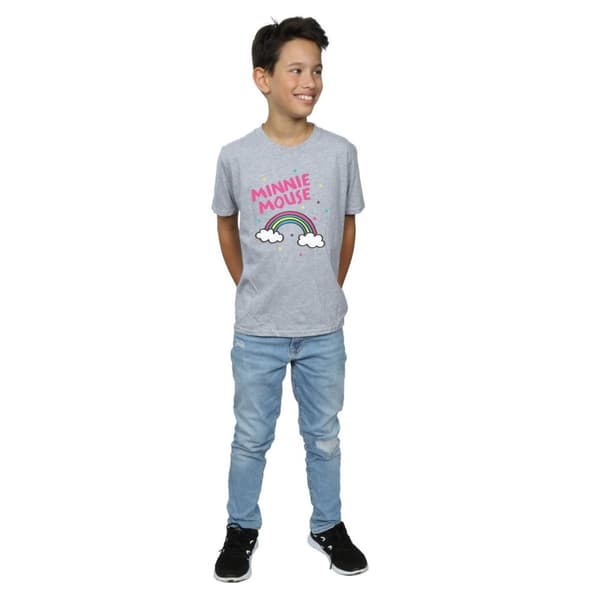 Disney Minnie Mouse - T-shirt med regnbågsfärgade prickar för pojkar