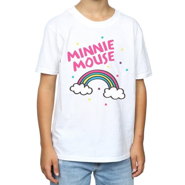 Disney Minnie Mouse - T-shirt med regnbågsfärgade prickar för pojkar