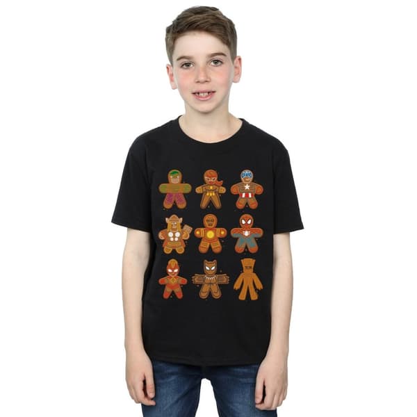 Marvel T-shirt med pepparkakor till Avengers-julen för pojkar