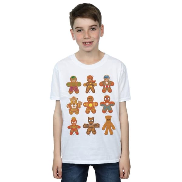 Marvel T-shirt med pepparkakor till Avengers-julen för pojkar