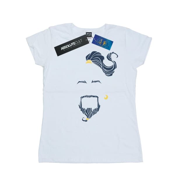 Disney Dam/Tjej Aladdin Movie Genie Blue Face T-shirt i bomull