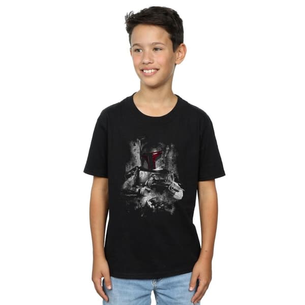 Star Wars Boys Boba Fett Distressed T-Shirt