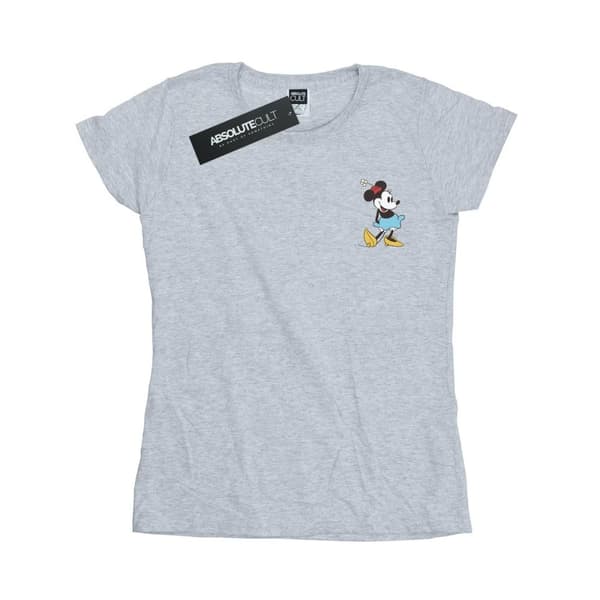 Disney Womens/Ladies Minnie Mouse Kick Chest Cotton T-Shirt