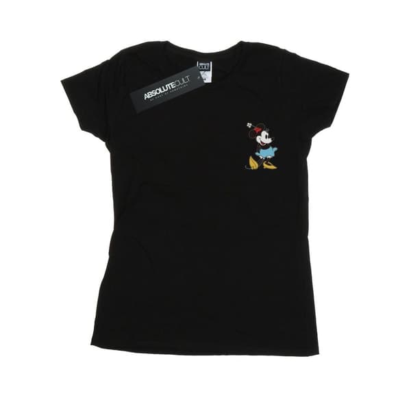 Disney Womens/Ladies Minnie Mouse Kick Chest Cotton T-Shirt