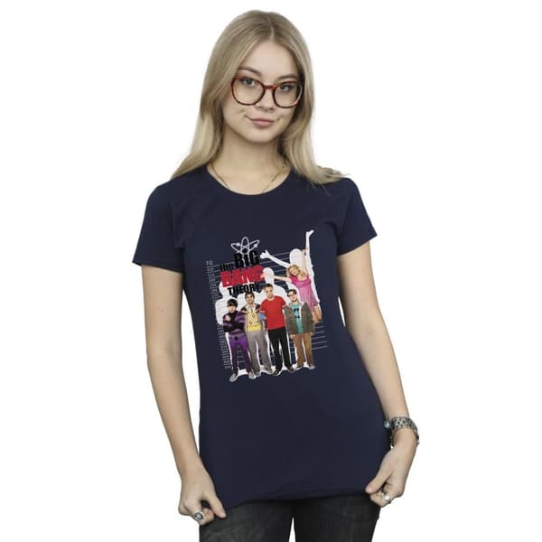 The Big Bang Theory Womens/Ladies IQ Group Cotton T-Shirt