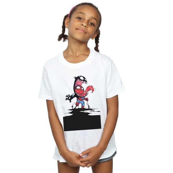 Marvel Girls Spider-Man Venom Cartoon Cotton T-Shirt