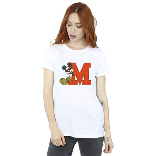 Disney Womens/Ladies Mickey Mouse Leopard Trousers Cotton Boyfriend T-Shirt