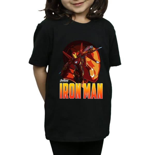 Marvel Girls Avengers Infinity War Iron Man Character Cotton T-Shirt