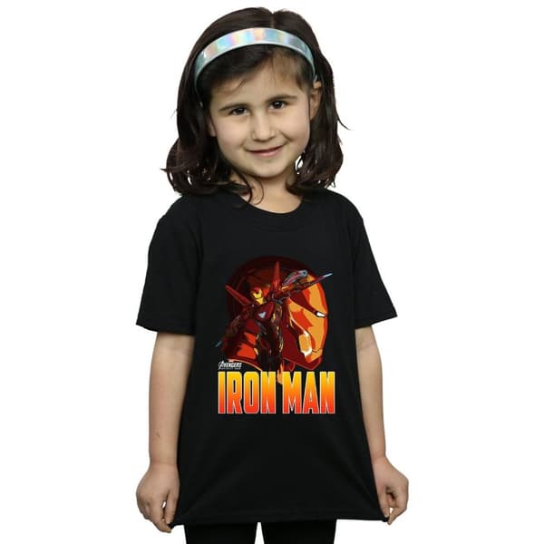 Marvel Girls Avengers Infinity War Iron Man Character Cotton T-Shirt
