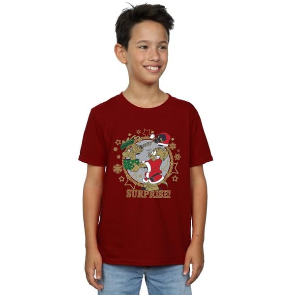 Tom And Jerry T-shirt med julöverraskning för pojkar