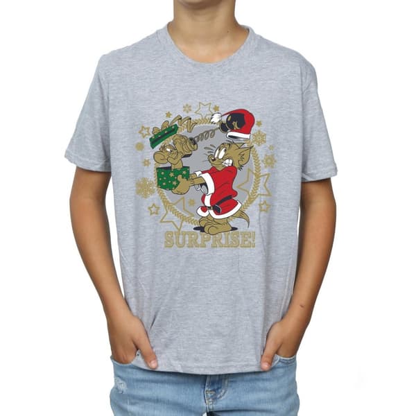 Tom And Jerry T-shirt med julöverraskning för pojkar