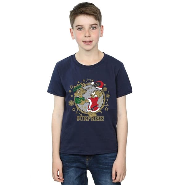 Tom And Jerry T-shirt med julöverraskning för pojkar