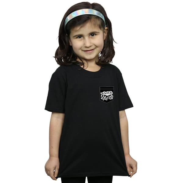 Scooby Doo Girls Faux Pocket Cotton T-Shirt