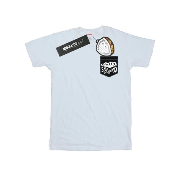 Scooby Doo Girls Faux Pocket Cotton T-Shirt White 12-13 Years