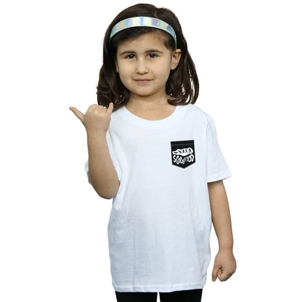 Scooby Doo Girls Faux Pocket Cotton T-Shirt