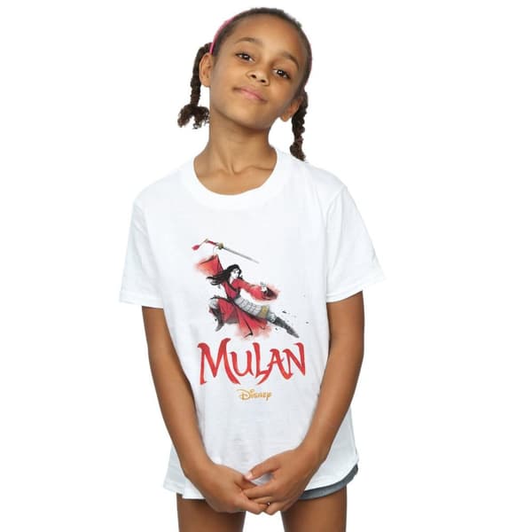 Disney Mulan Movie Pose T-shirt i bomull för flickor