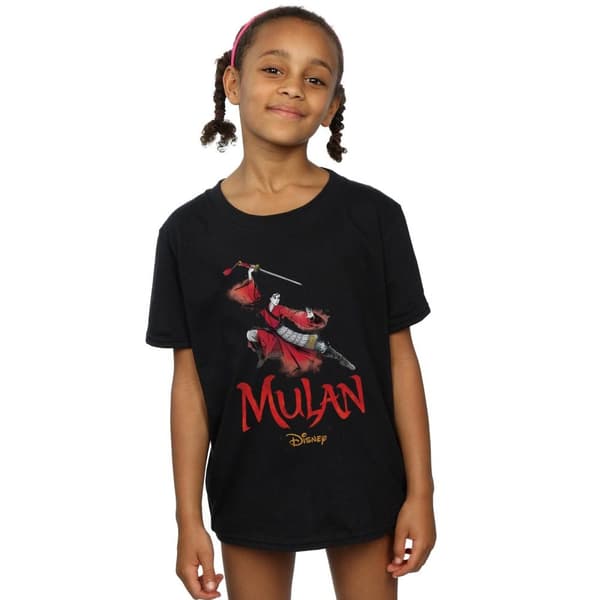Disney Mulan Movie Pose T-shirt i bomull för flickor
