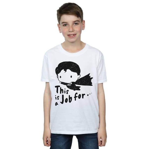DC Comics T-shirt för pojkar med Superman - det här är ett jobb för en skiss