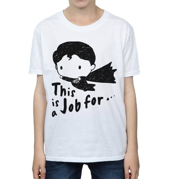 DC Comics T-shirt för pojkar med Superman - det här är ett jobb för en skiss