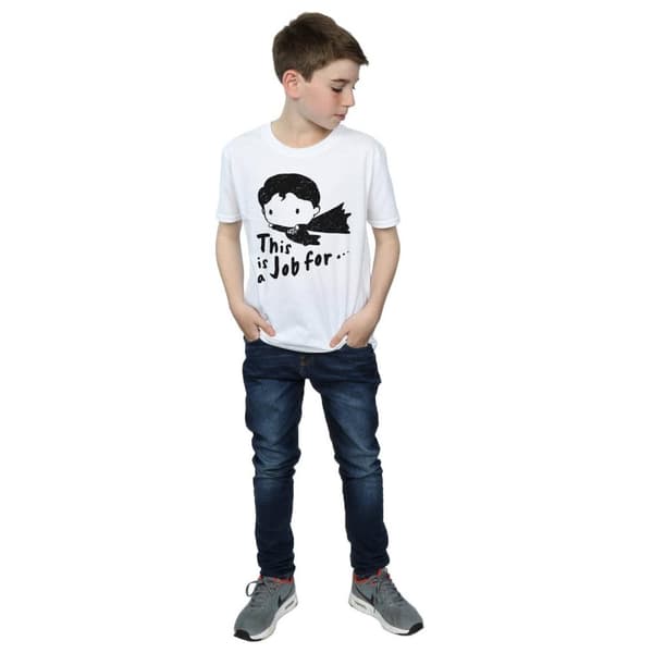 DC Comics T-shirt för pojkar med Superman - det här är ett jobb för en skiss