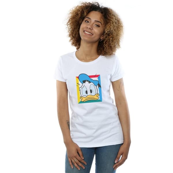 Disney Dam/Tjej Donald Duck Panicked T-shirt i bomull