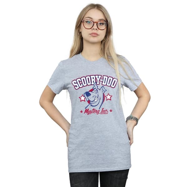 Scooby Doo Collegiate Mystery Inc Boyfriend T-shirt i bomull för damer/damer