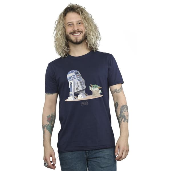 Star Wars Mens The Mandalorian R2D2 And Grogu T-Shirt