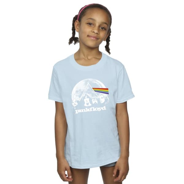 Pink Floyd Moon Prism blå bomulls-T-shirt för flickor