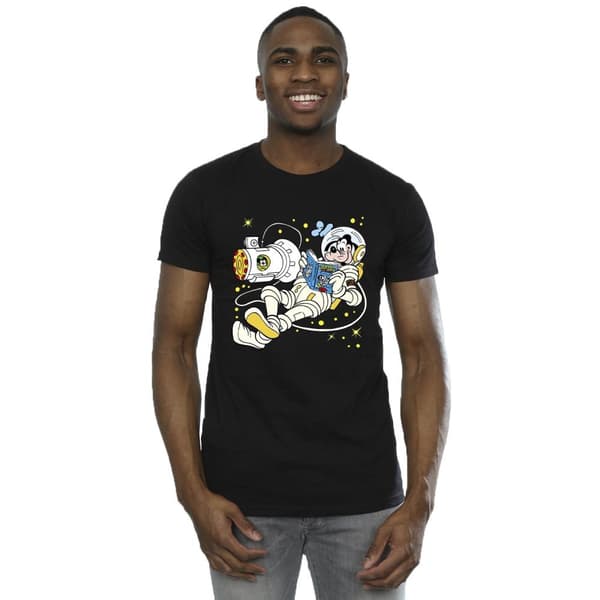 Disney Mens Goofy Reading In Space T-Shirt