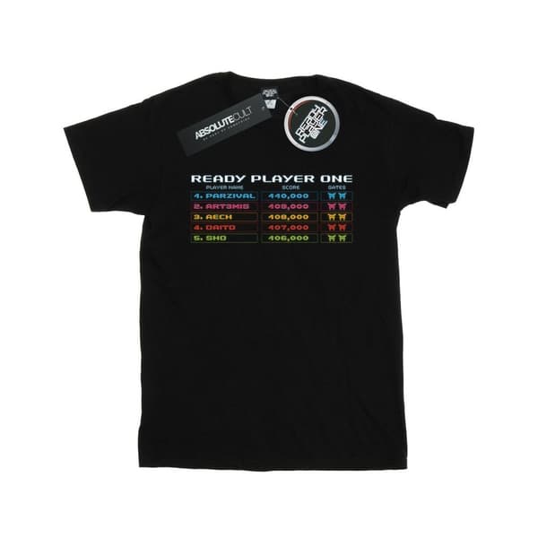 Ready Player One Womens/Ladies 8-Bit Scoreboard Cotton Boyfriend T-Shirt