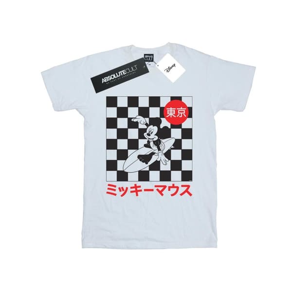 Disney Dam/Tjej Musse Pigg Surfing Boyfriend T-shirt i bomull