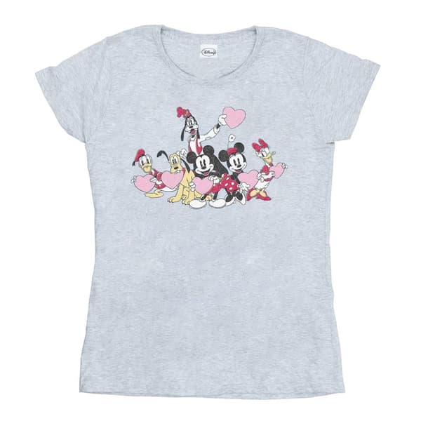 Disney Dam/Tjej Musse Pigg Love Friends T-shirt i bomull