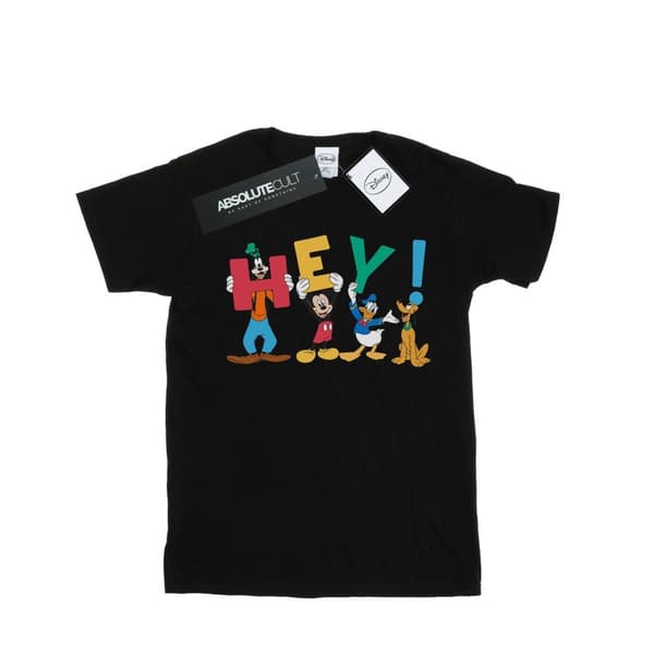 Disney Mickey Mouse Friends Hey bomulls-T-shirt för flickor Black 7-8 Years