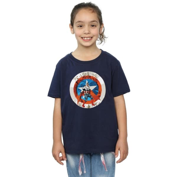 Marvel Captain America Sam Wilson Shield bomulls-T-shirt för flickor