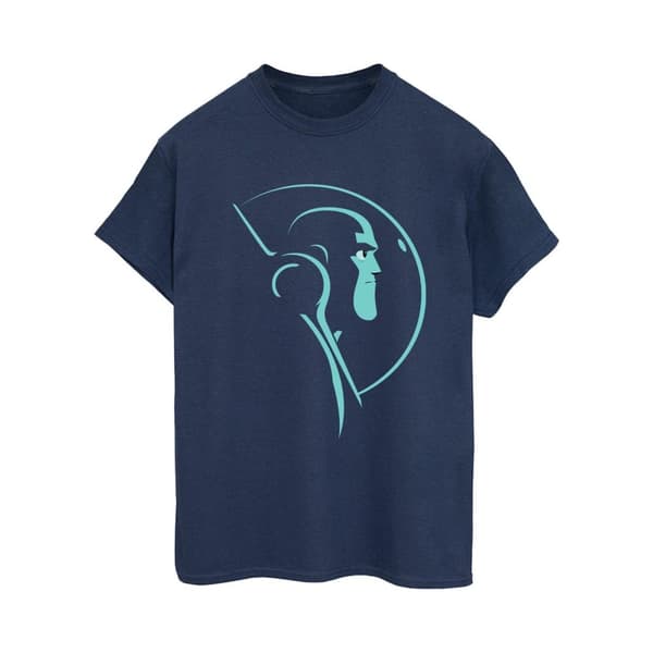 Disney Dam/Lady Lightyear Rymdhjälm Stare Boyfriend T-shirt i bomull Navy Blue L