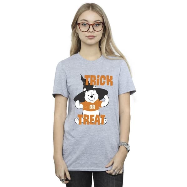 Disney Dam/kvinnor Winnie The Pooh Trick Or Treat Boyfriend T-shirt i bomull
